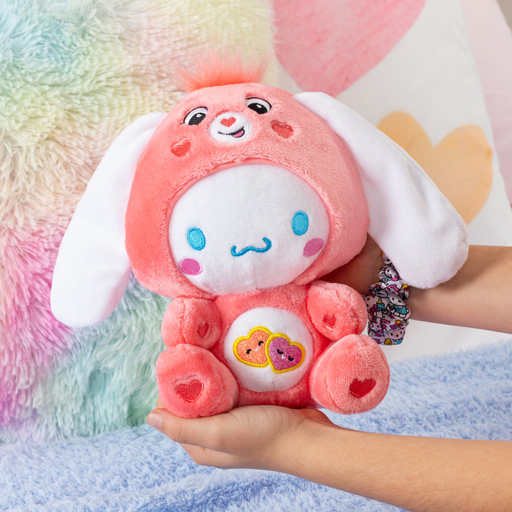 Care Bears x Hello Kitty Cinnamoroll as Love-A-Lot Bear 22cm Plush