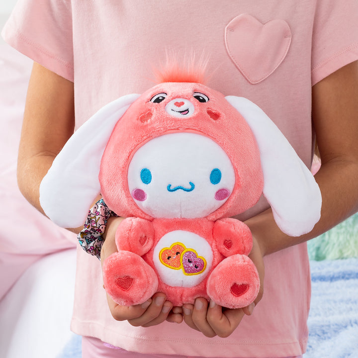 Care Bears x Hello Kitty Cinnamoroll as Love-A-Lot Bear 22cm Plush