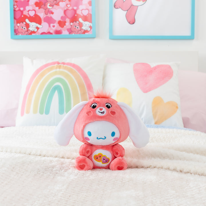 Care Bears x Hello Kitty Cinnamoroll as Love-A-Lot Bear 22cm Plush