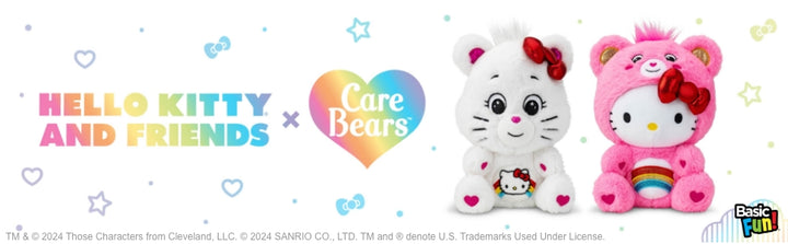 Care Bears x Hello Kitty 2pk (Cheer as Hello Kitty & Hello Kitty as Cheer) 25cm Plush