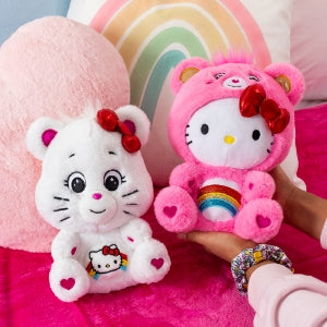 Care Bears x Hello Kitty 2pk (Cheer as Hello Kitty & Hello Kitty as Cheer) 25cm Plush