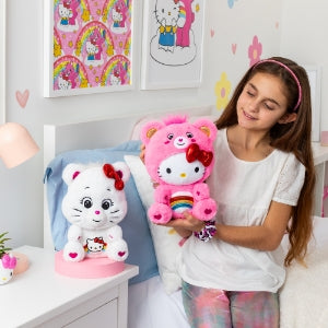 Care Bears x Hello Kitty 2pk (Cheer as Hello Kitty & Hello Kitty as Cheer) 25cm Plush