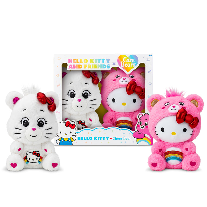 Care Bears x Hello Kitty 2pk (Cheer as Hello Kitty & Hello Kitty as Cheer) 25cm Plush