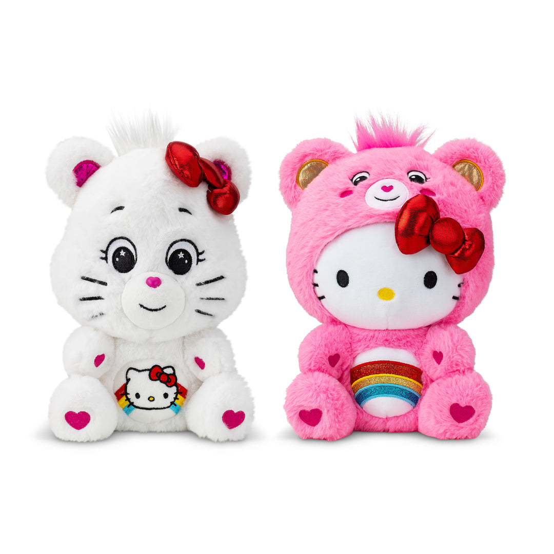 Care Bears x Hello Kitty 2pk (Cheer as Hello Kitty & Hello Kitty as Cheer) 25cm Plush