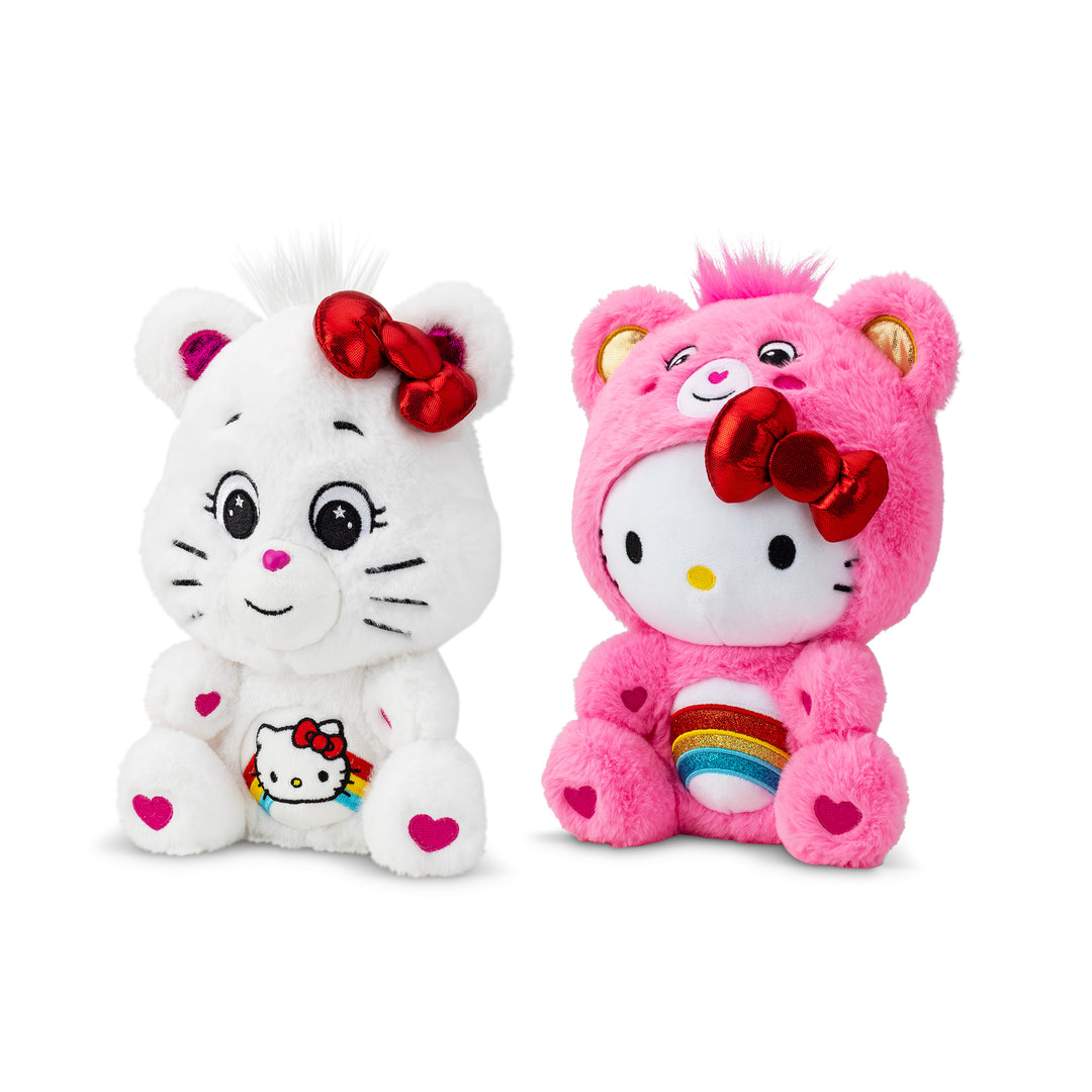 Care Bears x Hello Kitty 2pk (Cheer as Hello Kitty & Hello Kitty as Cheer) 25cm Plush
