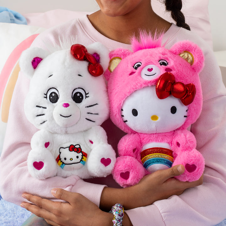 Care Bears x Hello Kitty 2pk (Cheer as Hello Kitty & Hello Kitty as Cheer) 25cm Plush