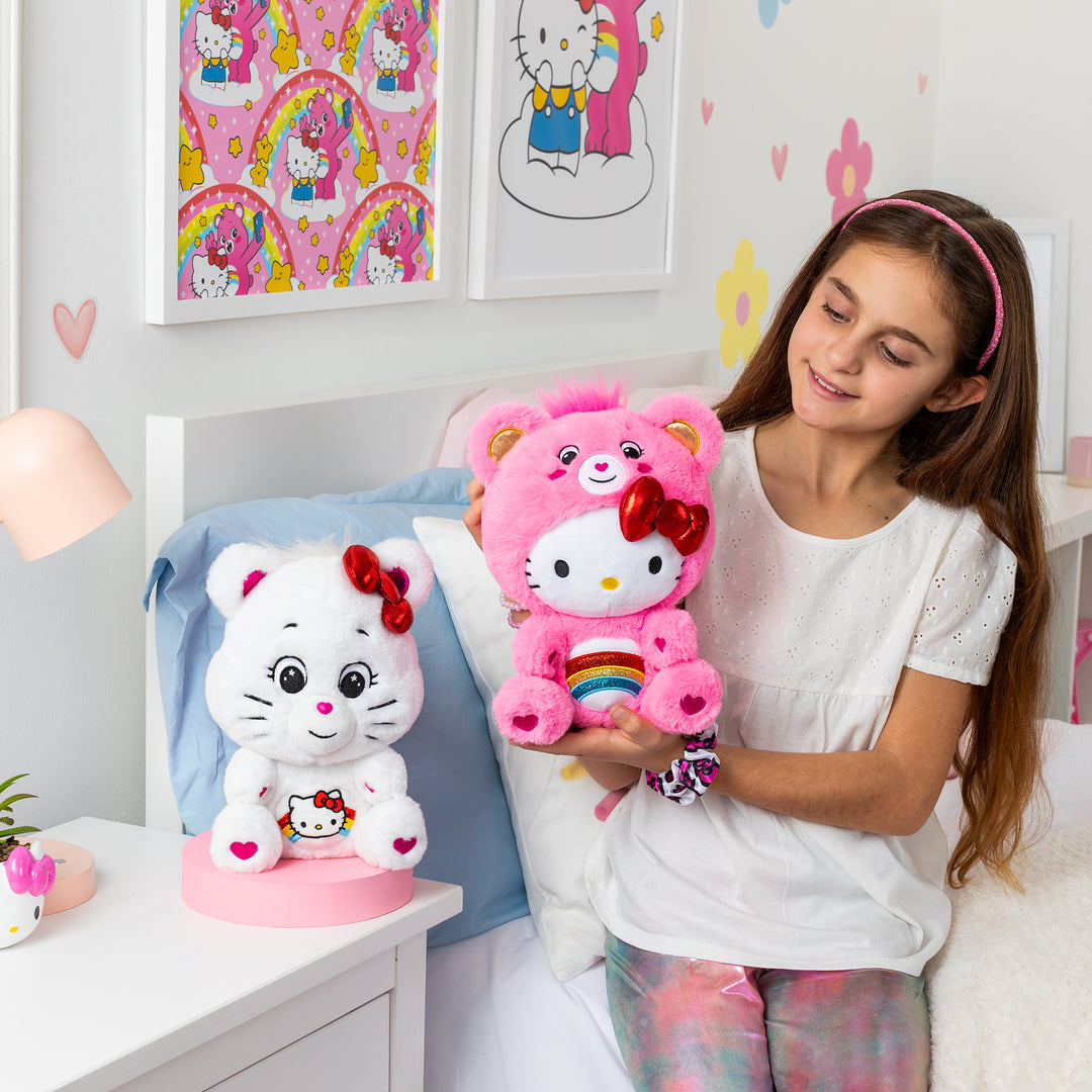 Care Bears x Hello Kitty 2pk (Cheer as Hello Kitty & Hello Kitty as Cheer) 25cm Plush