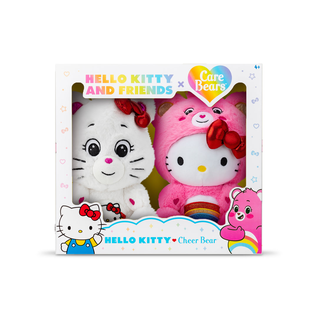 Care Bears x Hello Kitty 2pk (Cheer as Hello Kitty & Hello Kitty as Cheer) 25cm Plush