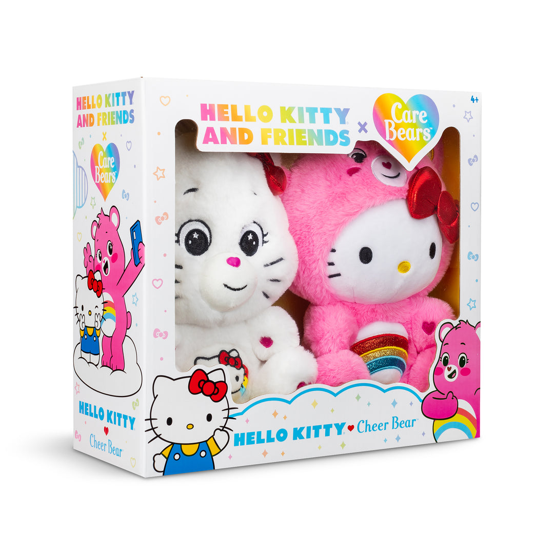 Care Bears x Hello Kitty 2pk (Cheer as Hello Kitty & Hello Kitty as Cheer) 25cm Plush