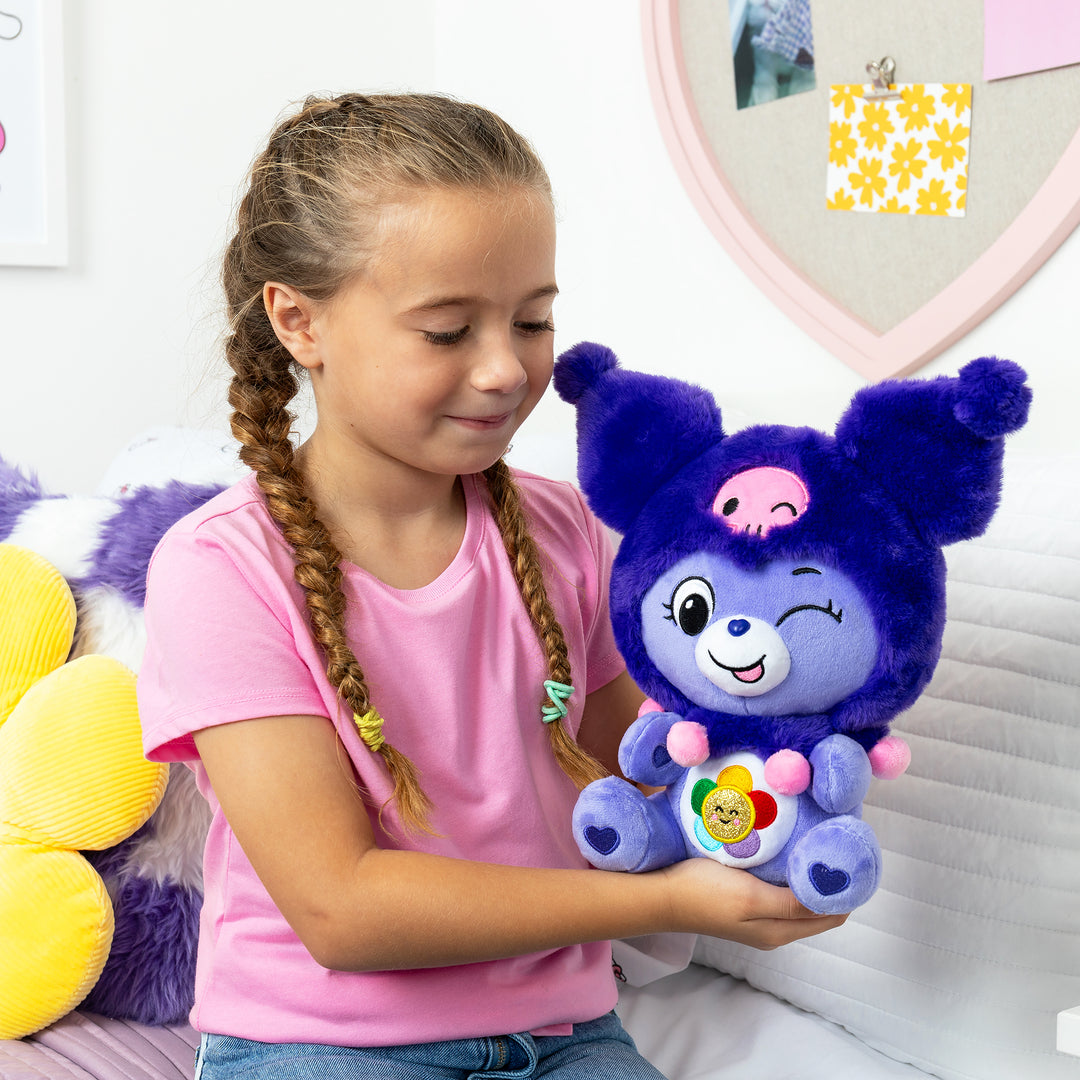 Care Bears x Hello Kitty (Harmony Bear as Kuromi) 25cm Plush