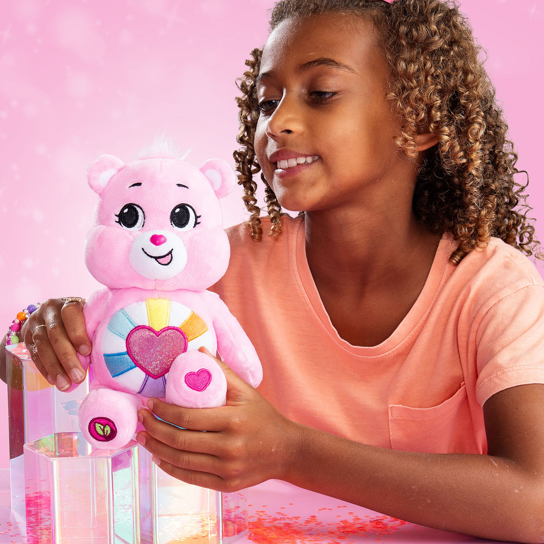 Care Bears Hopeful Heart Bear 22cm Sparkle Eco-Friendly Plush
