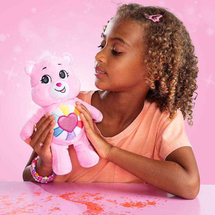 Care Bears Hopeful Heart Bear 22cm Sparkle Eco-Friendly Plush