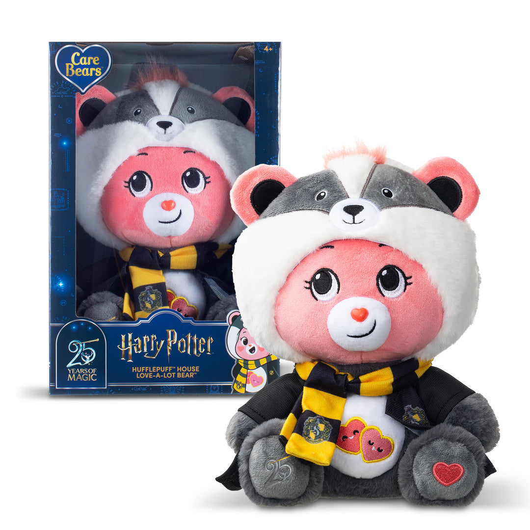 Care Bears x Harry Potter Magic Hoodie Mascot Love A Lot Bear x Hufflepuff 30cm Plush