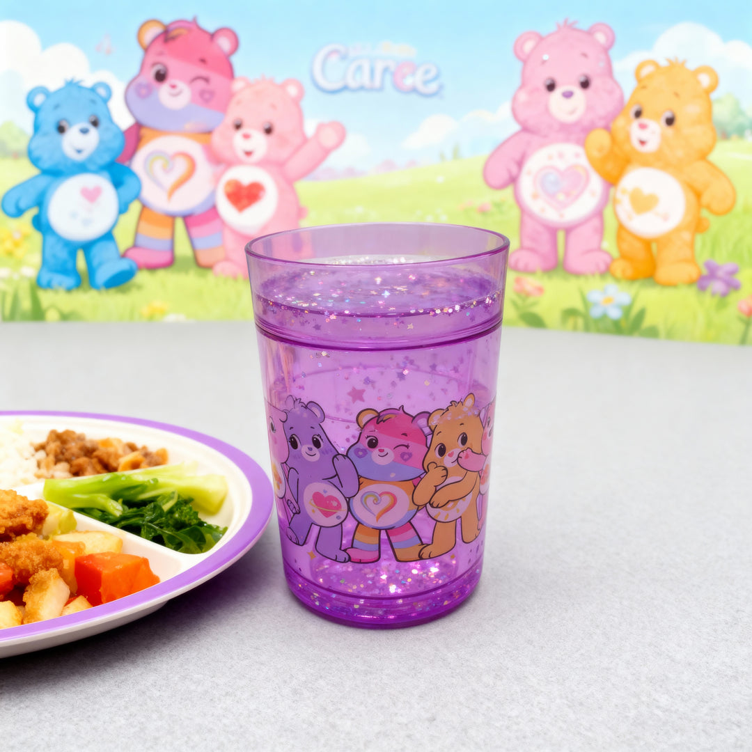 Care Bears Lunch Bag & Glitter Tumbler Bundle