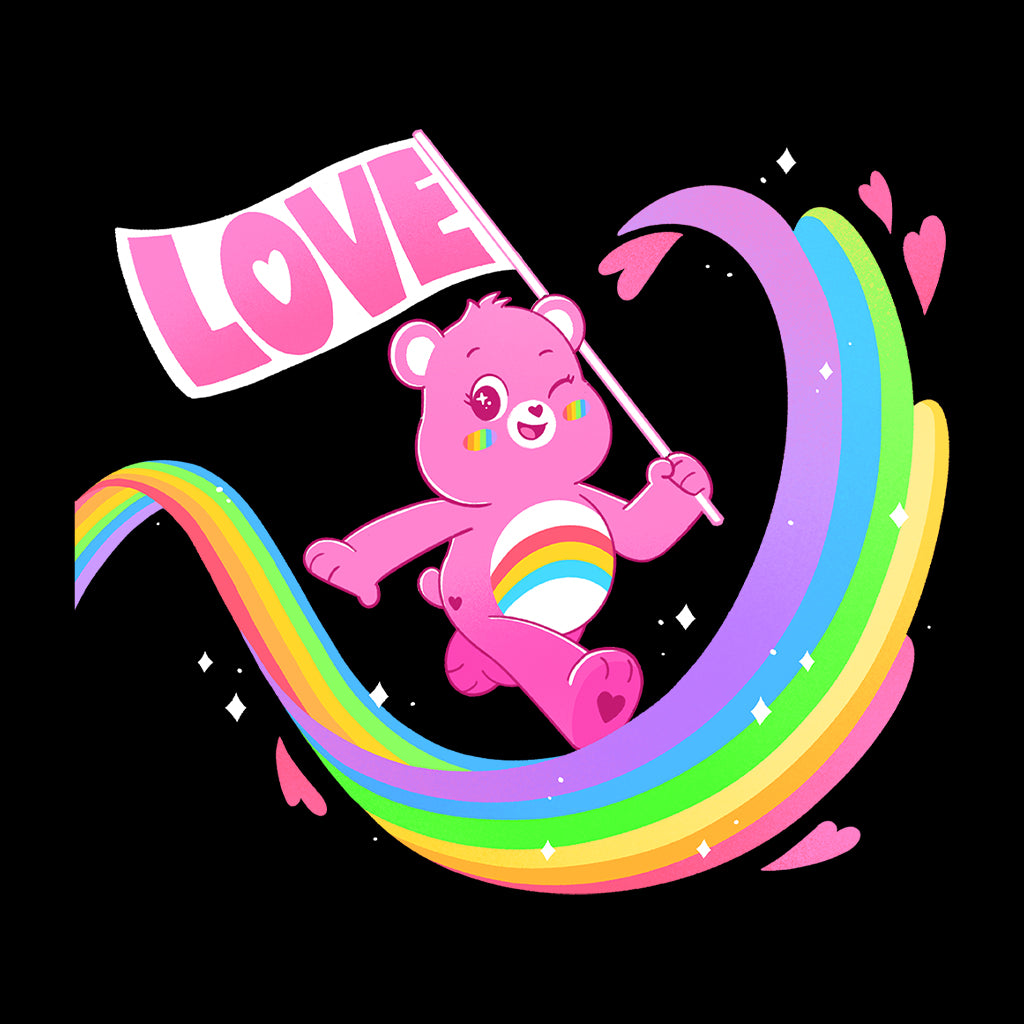 Cheer Bear Rainbow Love Flag Women's T-Shirt