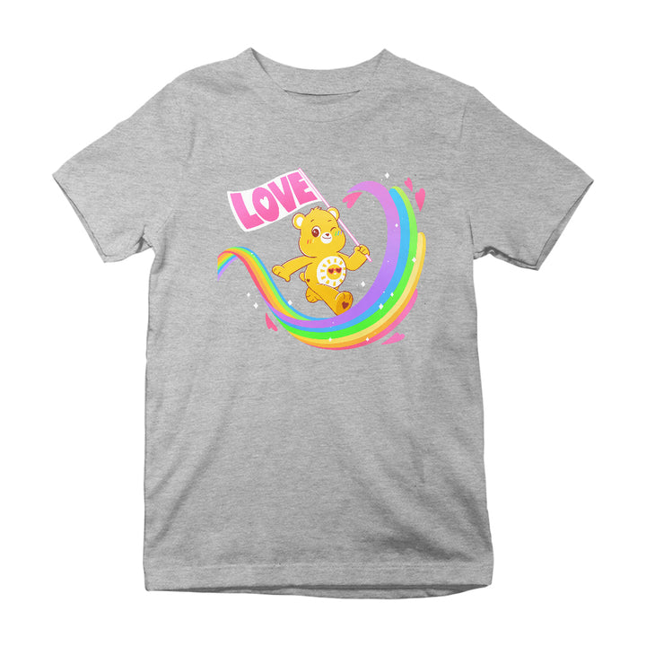 Funshine Bear Rainbow Love Flag Kid's T-Shirt