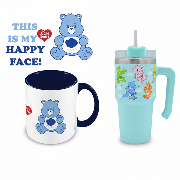 Care Bears Grumpy Bear Mug & 20oz Travel Tumbler Bundle