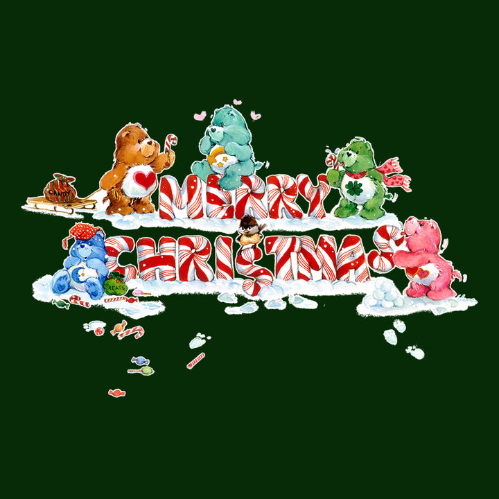 Care Bears Christmas Merry Xmas Candy Cane Women's Sweatshirt-Care Bears Store