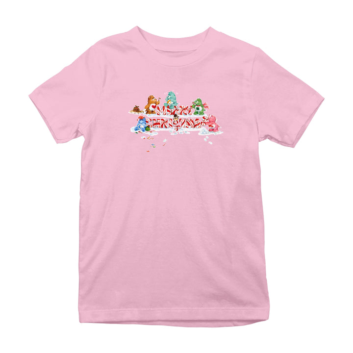 Care Bears Christmas Merry Xmas Candy Cane Kids T-Shirt-Care Bears Store
