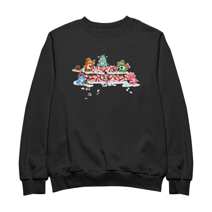 Care Bears Christmas Merry Xmas Candy Cane Men's Sweatshirt-Care Bears Store