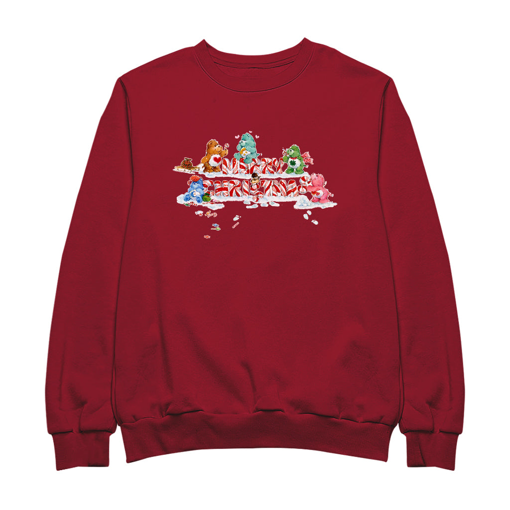 Care Bears Christmas Merry Xmas Candy Cane Men's Sweatshirt-Care Bears Store