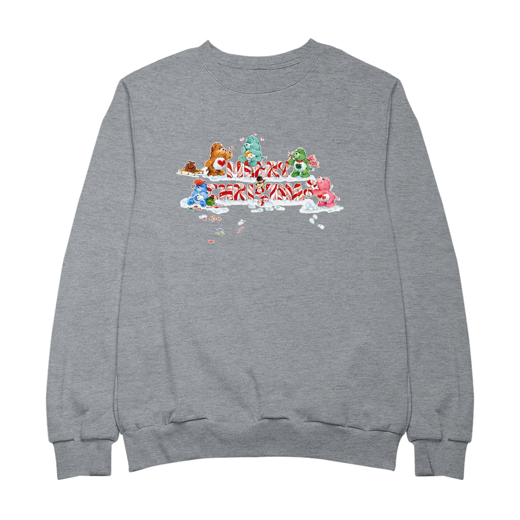 Care Bears Christmas Merry Xmas Candy Cane Men's Sweatshirt-Care Bears Store
