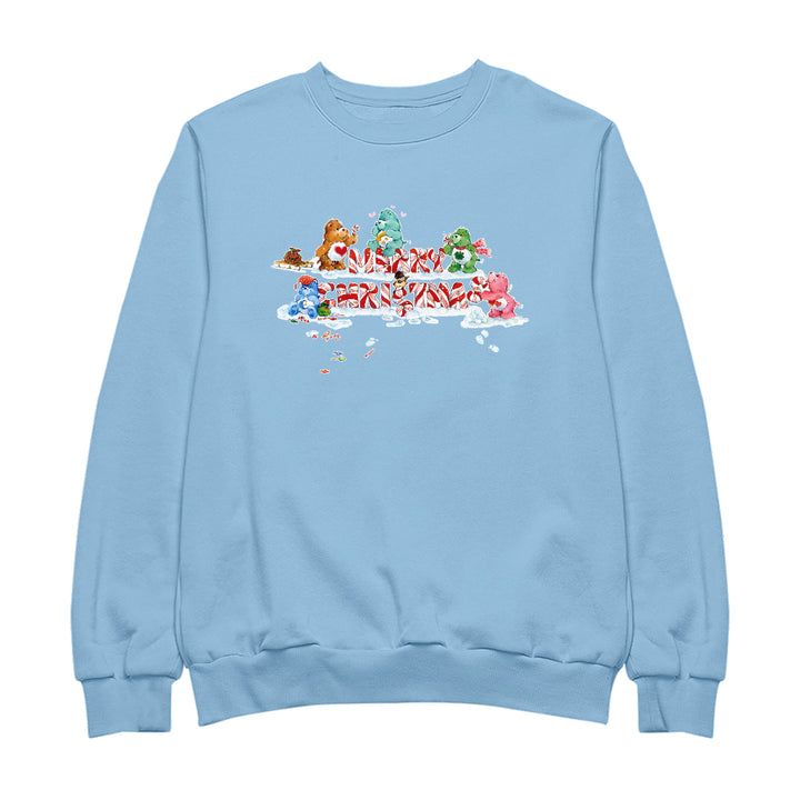 Care Bears Christmas Merry Xmas Candy Cane Men's Sweatshirt-Care Bears Store
