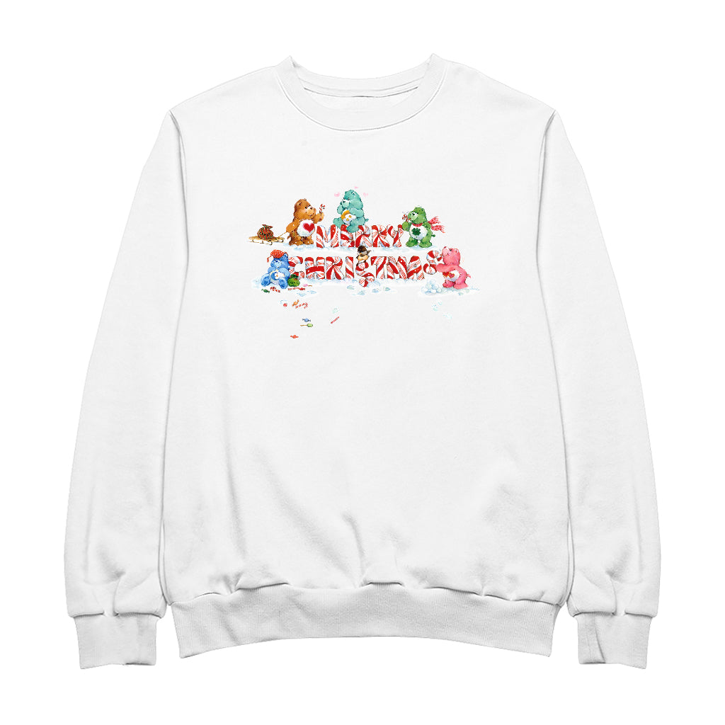 Care Bears Christmas Merry Xmas Candy Cane Men's Sweatshirt-Care Bears Store