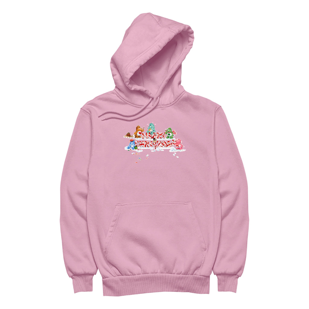 Care Bears Christmas Merry Xmas Candy Cane Women's Hooded Sweatshirt-Care Bears Store