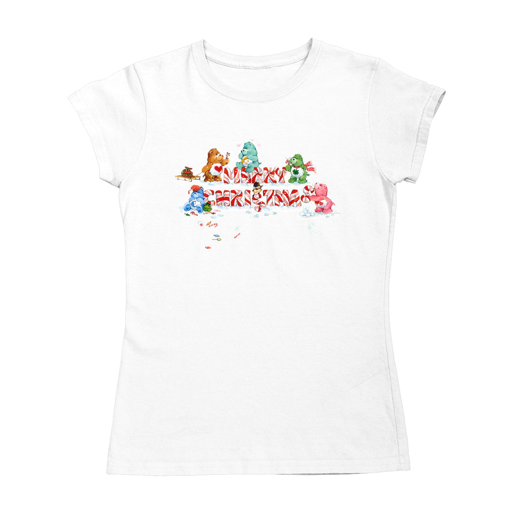 Care Bears Christmas Merry Xmas Candy Cane Women's T-Shirt-Care Bears Store