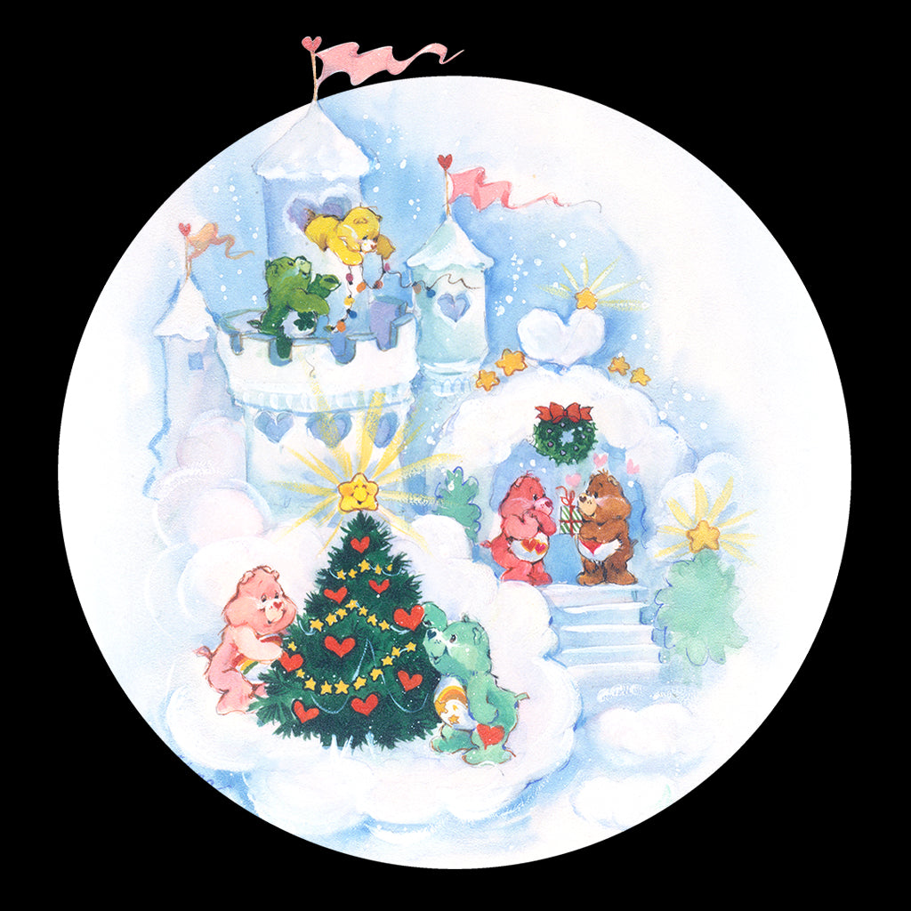 Care Bears Christmas Snow Castle Men's Hooded Sweatshirt-Care Bears Store