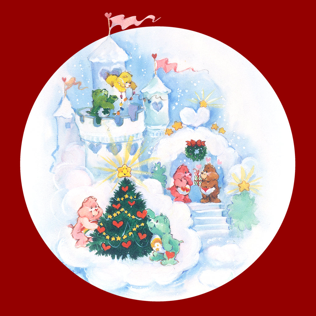 Care Bears Christmas Snow Castle Kids Hooded Sweatshirt-Care Bears Store