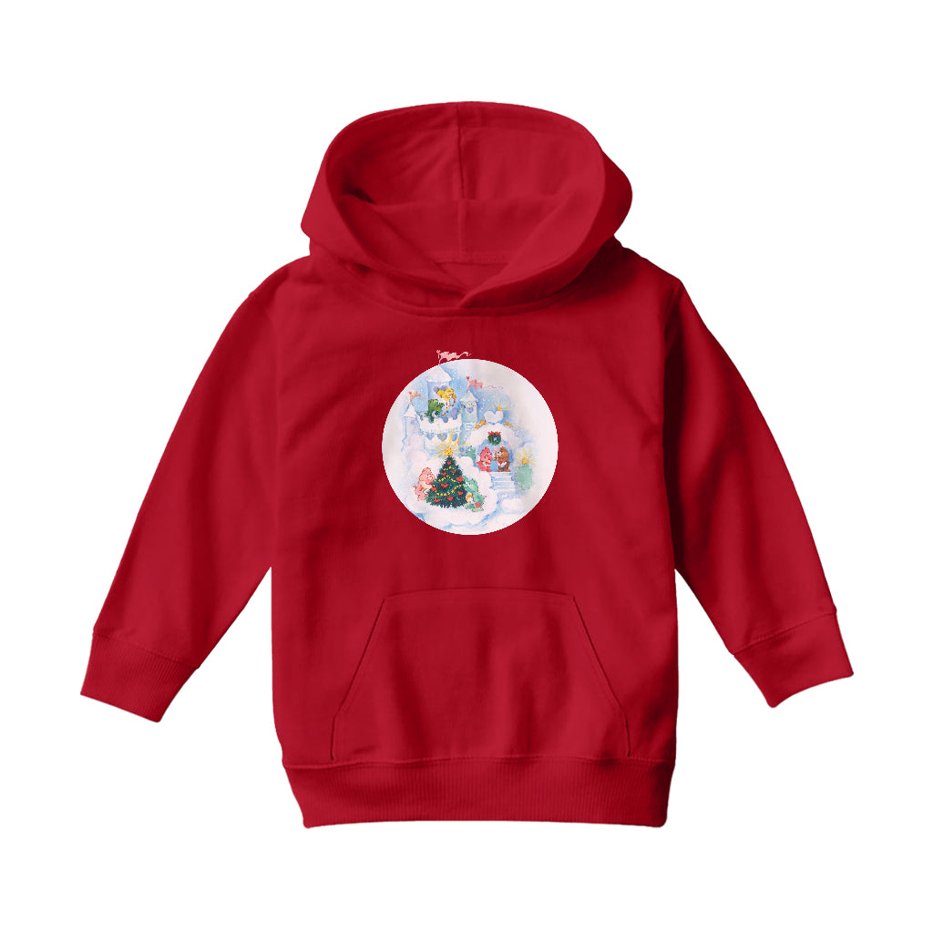 Care Bears Christmas Snow Castle Kids Hooded Sweatshirt-Care Bears Store