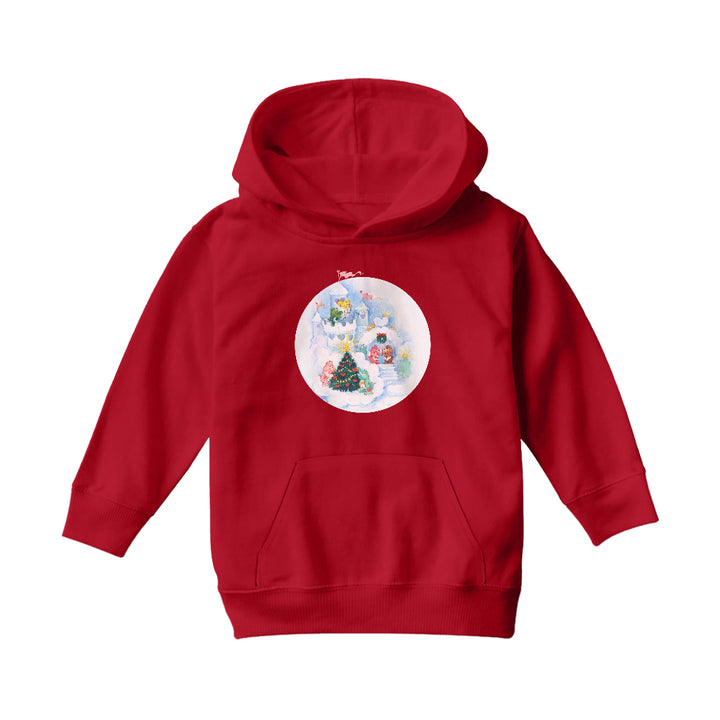 Care Bears Christmas Snow Castle Kids Hooded Sweatshirt-Care Bears Store