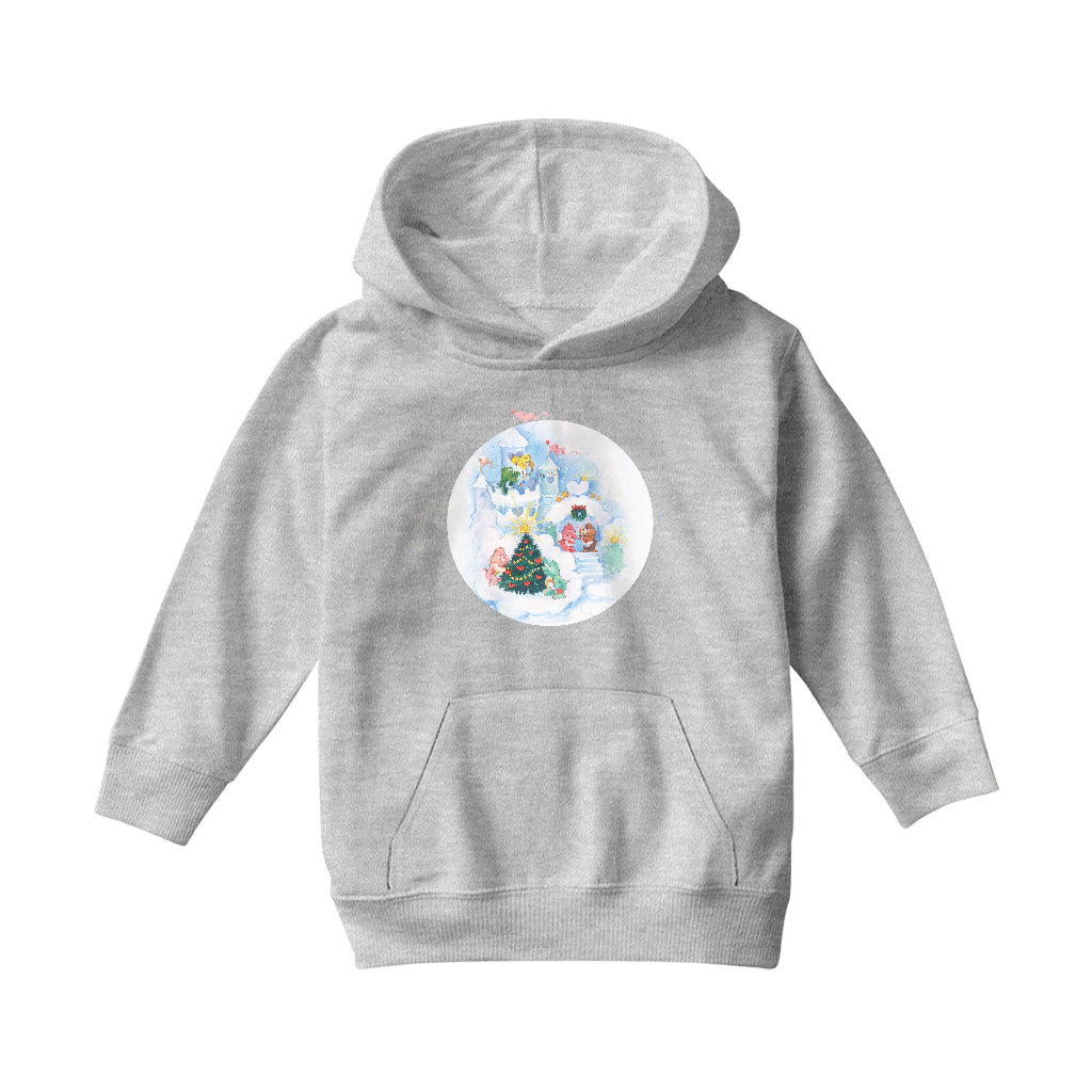 Care Bears Christmas Snow Castle Kids Hooded Sweatshirt-Care Bears Store