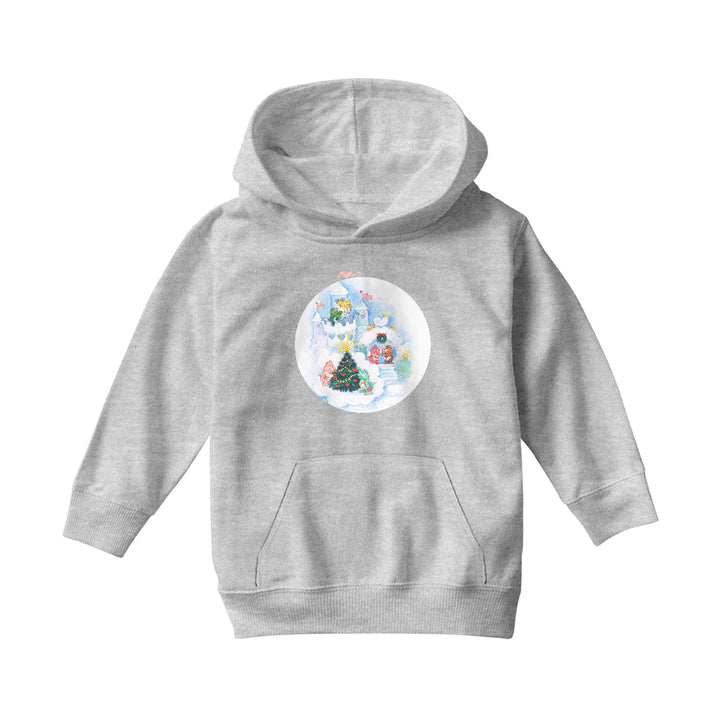 Care Bears Christmas Snow Castle Kids Hooded Sweatshirt-Care Bears Store