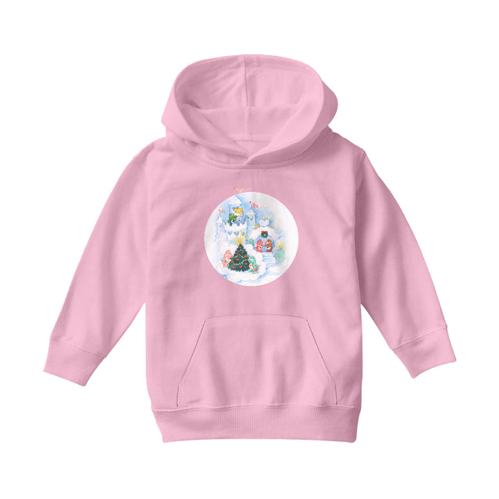 Care Bears Christmas Snow Castle Kids Hooded Sweatshirt-Care Bears Store