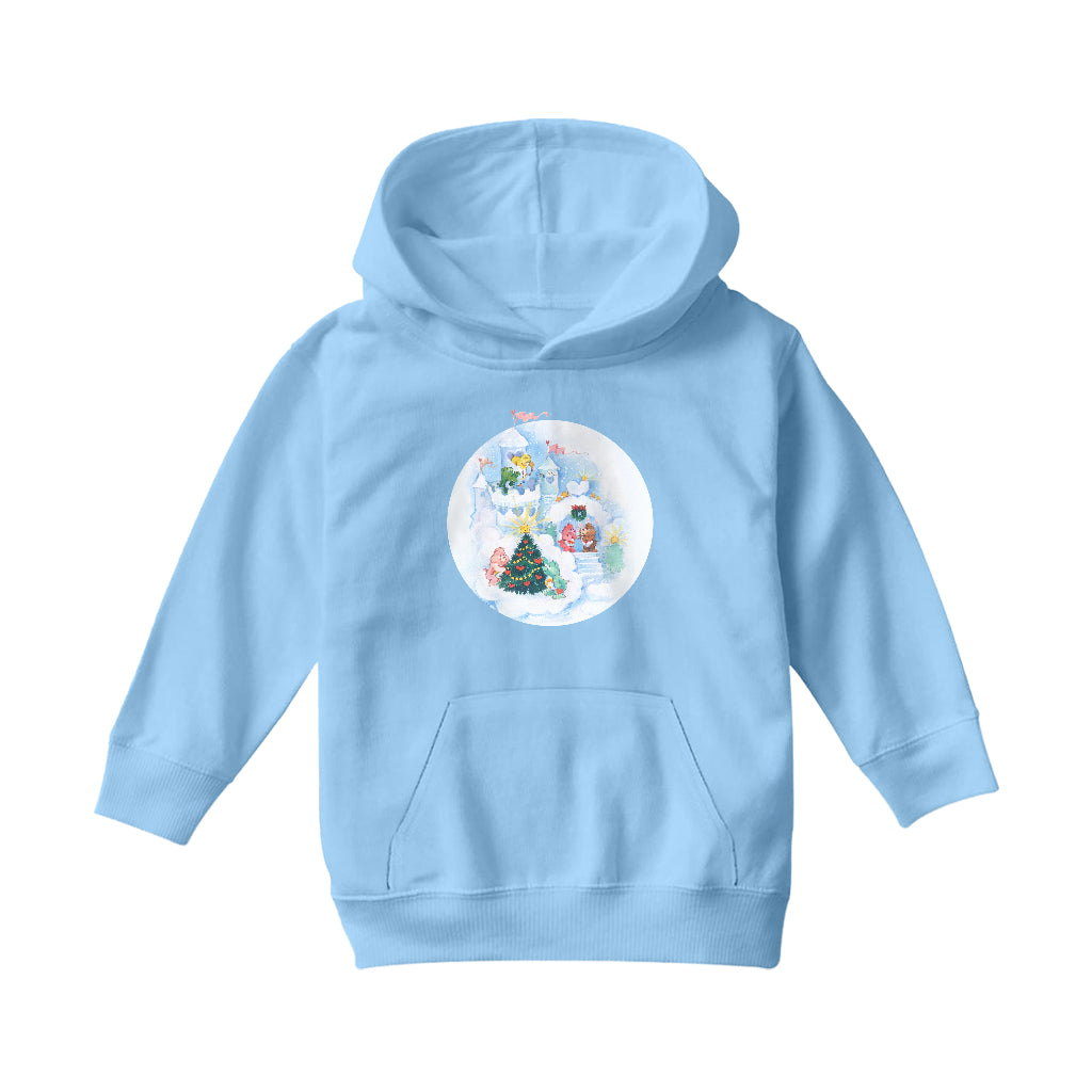 Care Bears Christmas Snow Castle Kids Hooded Sweatshirt-Care Bears Store