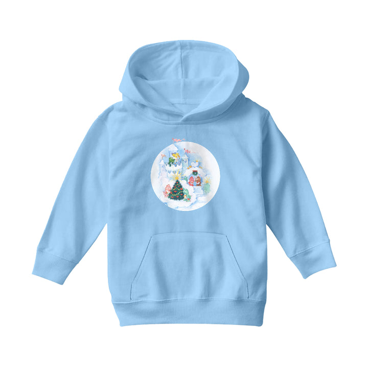 Care Bears Christmas Snow Castle Kids Hooded Sweatshirt-Care Bears Store