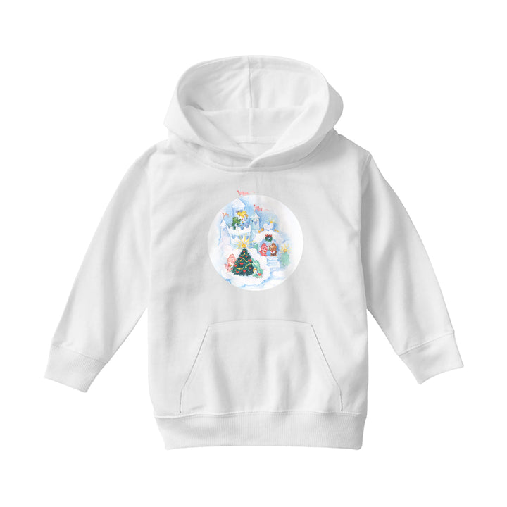 Care Bears Christmas Snow Castle Kids Hooded Sweatshirt-Care Bears Store