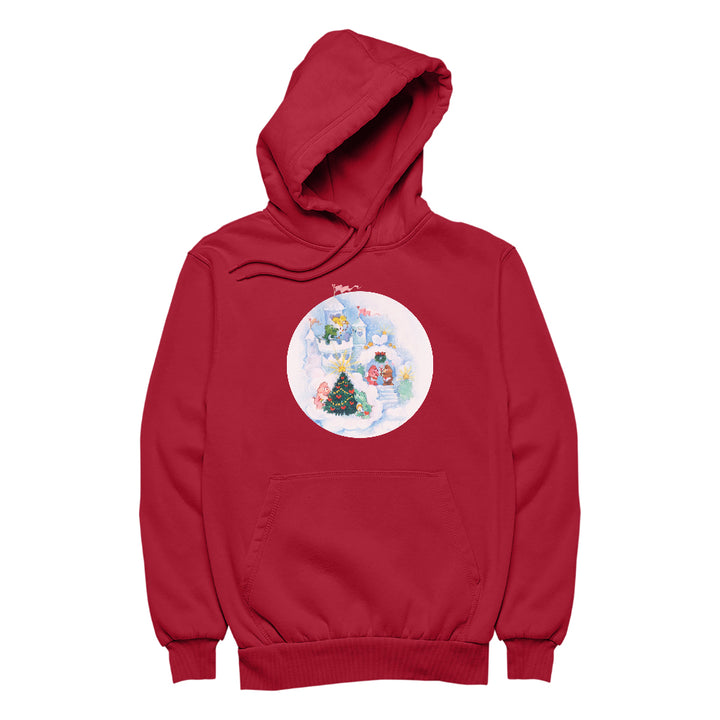 Care Bears Christmas Snow Castle Men's Hooded Sweatshirt-Care Bears Store