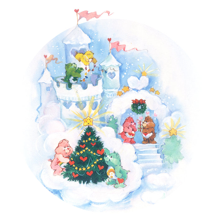 Care Bears Christmas Snow Castle Men's Sweatshirt-Care Bears Store