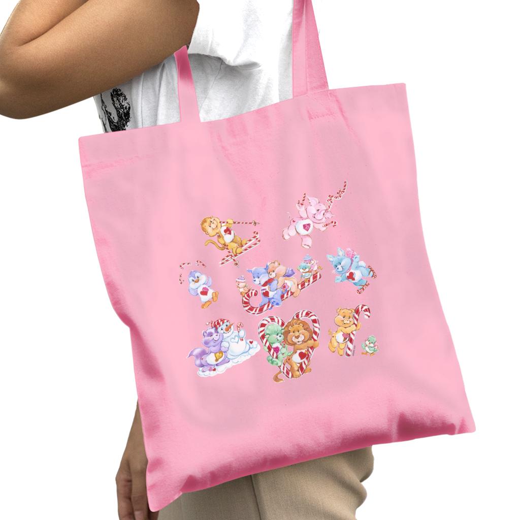 Christmas Candy Cane Montage Tote Bag-Care Bears Store