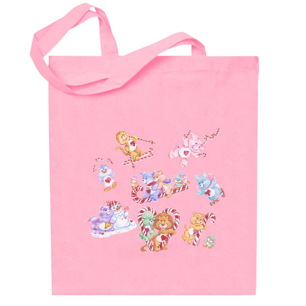 Christmas Candy Cane Montage Tote Bag-Care Bears Store