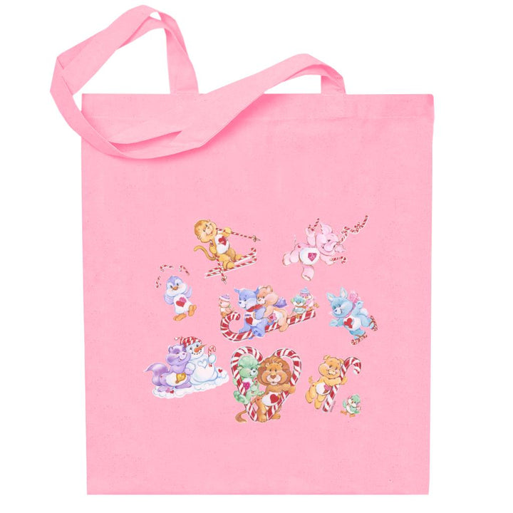Christmas Candy Cane Montage Tote Bag-Care Bears Store