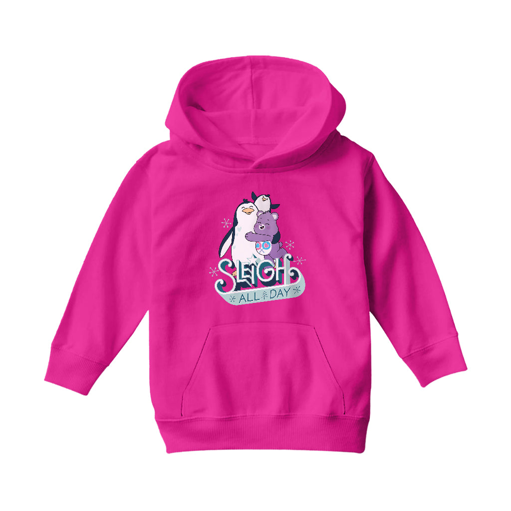 Care Bears Unlock The Magic Christmas Sleigh All Day Kids Hooded Sweatshirt-Care Bears Store