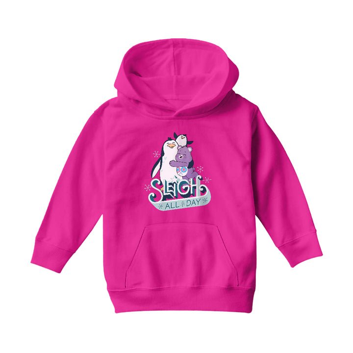 Care Bears Unlock The Magic Christmas Sleigh All Day Kids Hooded Sweatshirt-Care Bears Store