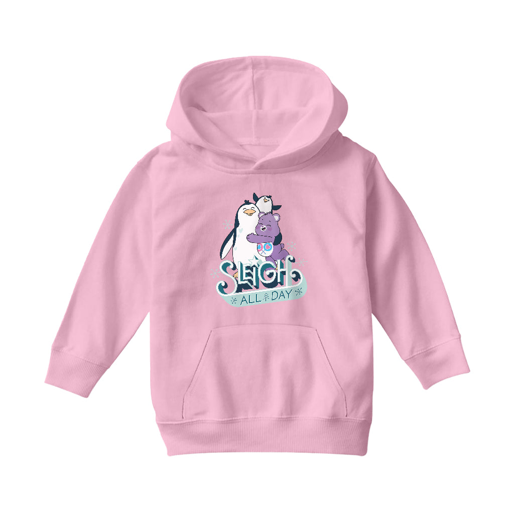 Care Bears Unlock The Magic Christmas Sleigh All Day Kids Hooded Sweatshirt-Care Bears Store