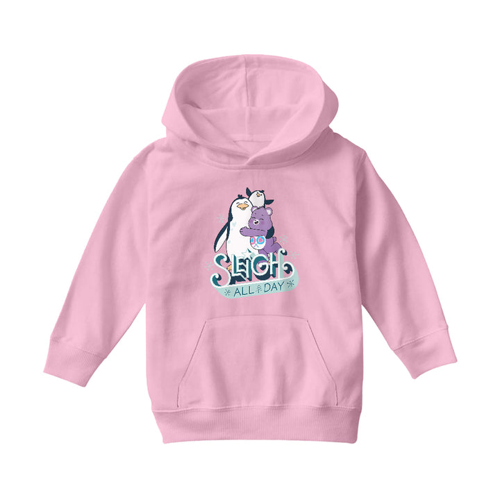 Care Bears Unlock The Magic Christmas Sleigh All Day Kids Hooded Sweatshirt-Care Bears Store