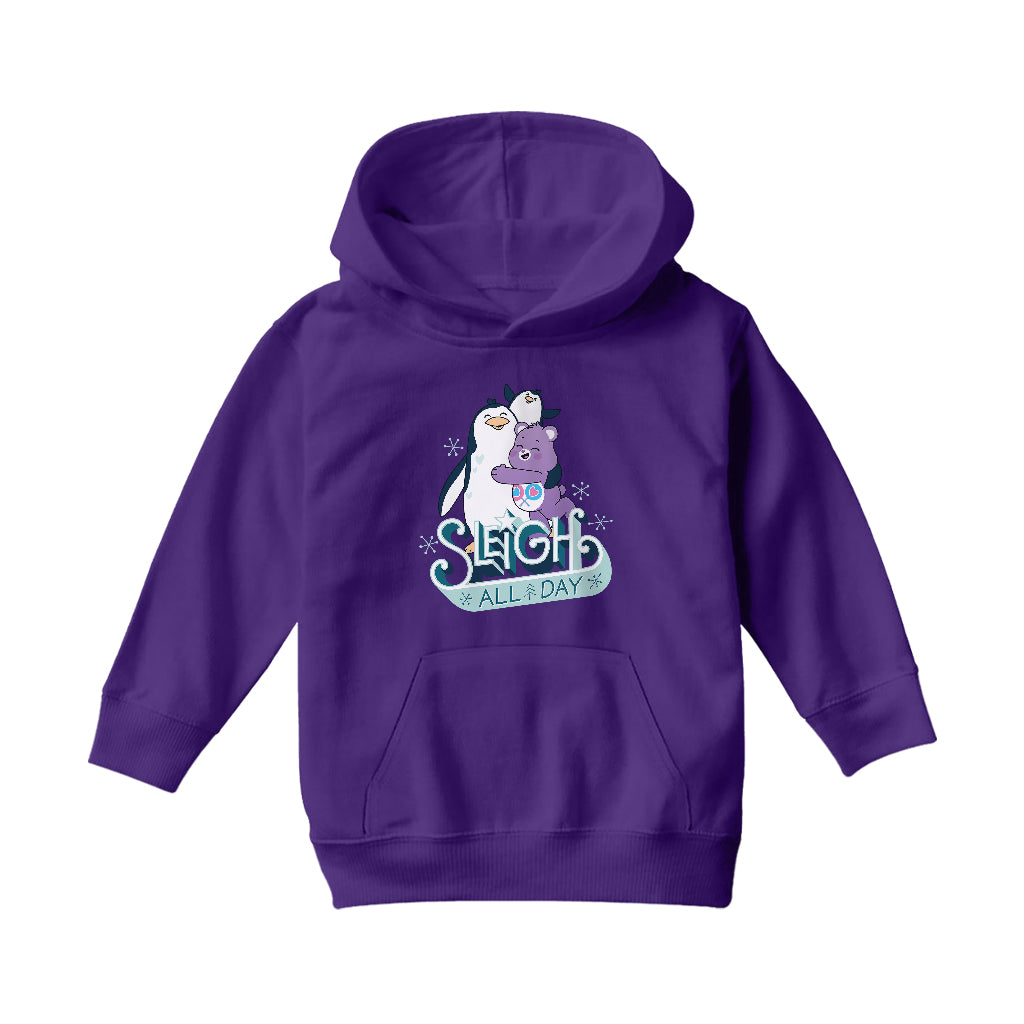 Care Bears Unlock The Magic Christmas Sleigh All Day Kids Hooded Sweatshirt-Care Bears Store